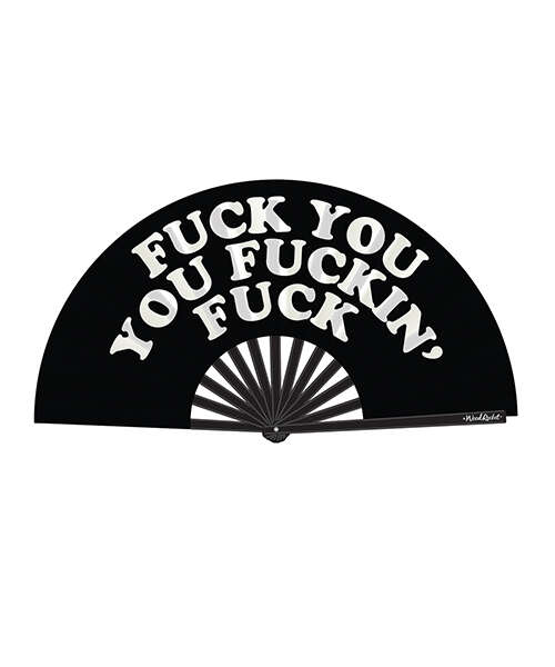Wood Rocket Fuck You You Fucking Fuck Fan - Black