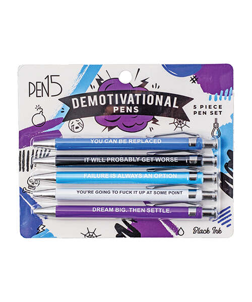 Wood Rocket Demotivational Pens - 5 Pack