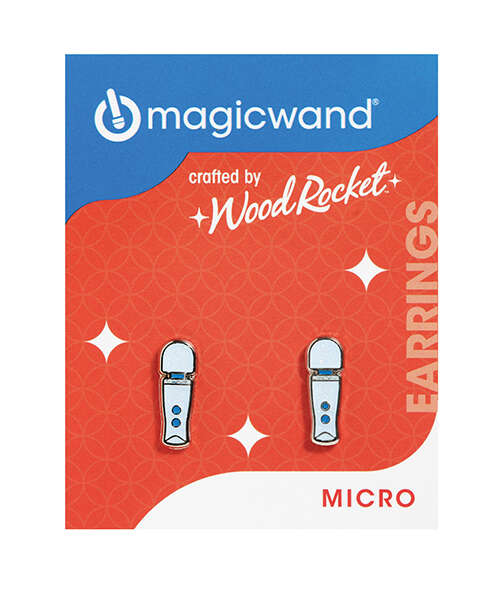 Wood Rocket Magic Wand Micro Earrings