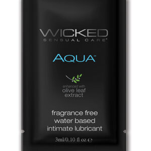 Wicked Sensual Care Aqua Waterbased Lubricant - .1 oz Fragrance Free