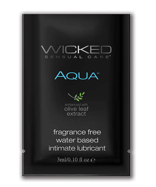 Wicked Sensual Care Aqua Waterbased Lubricant - .1 oz Fragrance Free