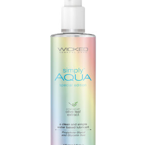 Wicked Sensual Care Simply Aqua Special Edition Water Based Lubricant - 4 oz
