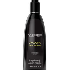Wicked Sensual Care Hypoallergenic Aqua Sensitive Water Based Lubricant - 8 oz Unscented