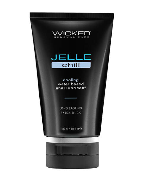 Wicked Sensual Care Jelle Chill Waterbased Anal Gel Lubricant - 4 oz