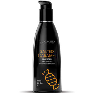 Wicked Sensual Care Aqua Waterbased Lubricant - 2 oz Salted Caramel