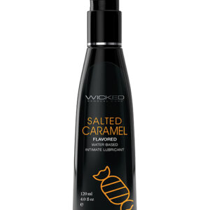Wicked Sensual Care Aqua Waterbased Lubricant - 4 oz Salted Caramel