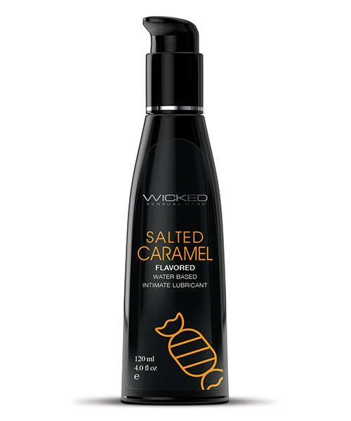 Wicked Sensual Care Aqua Waterbased Lubricant - 4 oz Salted Caramel