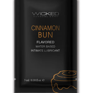 Wicked Sensual Care Aqua Waterbased Lubricant - .1 oz Cinnamon Bun