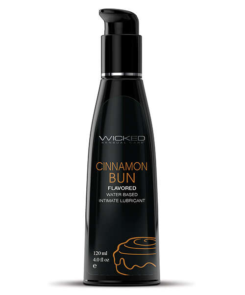 Wicked Sensual Care Aqua Waterbased Lubricant - 4 oz Cinnamon Bun