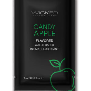 Wicked Sensual Care Aqua Waterbased Lubricant - .1 oz Candy Apple