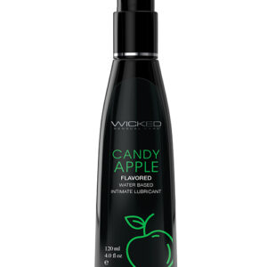 Wicked Sensual Care Aqua Waterbased Lubricant - 4 oz Candy Apple