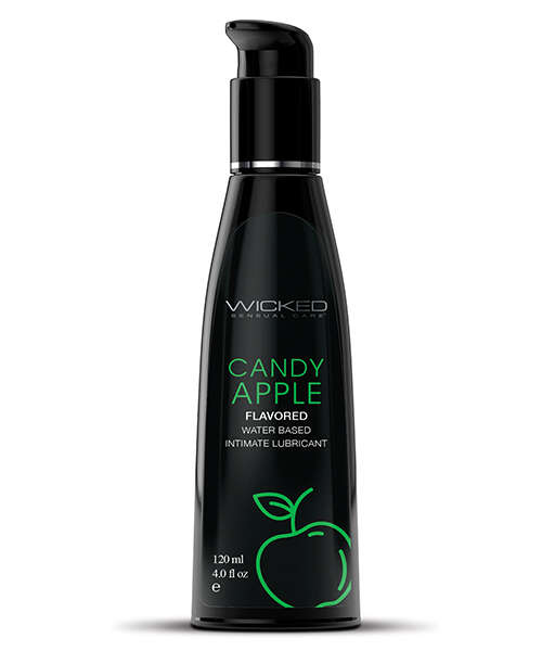 Wicked Sensual Care Aqua Waterbased Lubricant - 4 oz Candy Apple