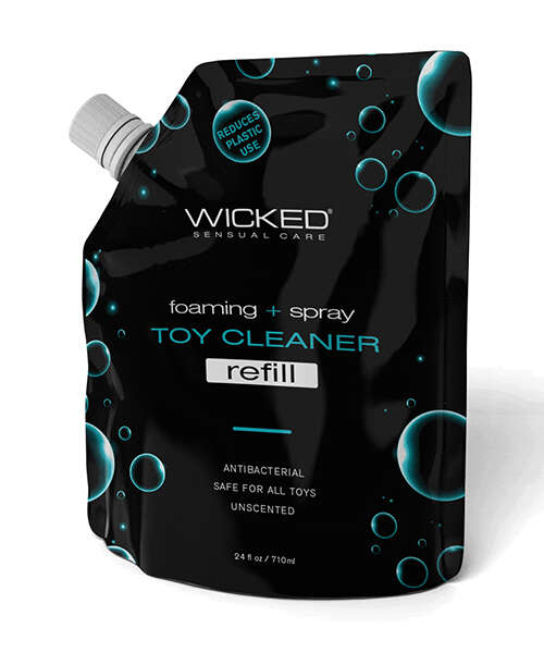 Wicked Sensual Care Foaming + Spray Toy Cleaner Refill Pouch - 24 oz