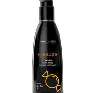 Wicked Sensual Care Aqua Water Based Lubricant - 2 oz Butterscotch