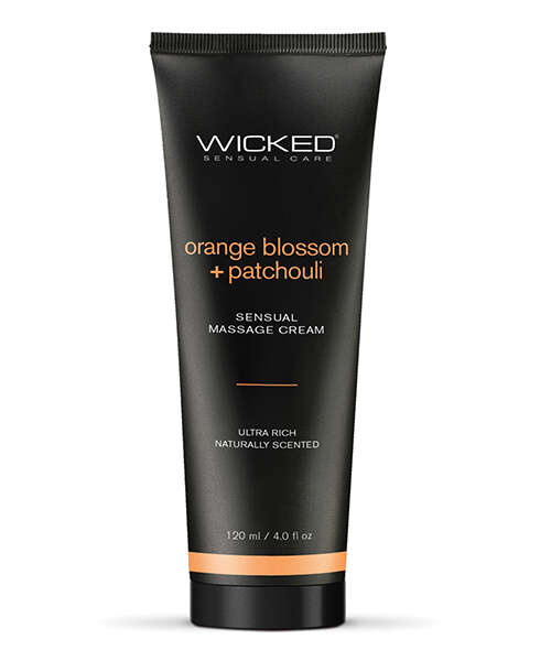 Wicked Sensual Care Orange Blossom & Patchouli Massage Cream - 4 oz