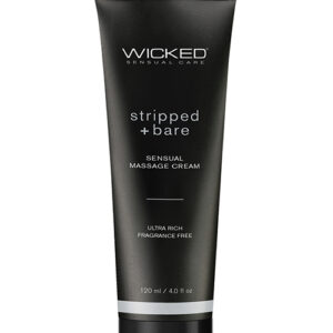 Wicked Sensual Care Stripped & Bare Unscented Massage Cream - 4 oz