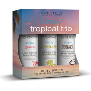 Wicked Sensual Care Tropical Trio Travel Size Flavored Lubes - 1 oz Bottles