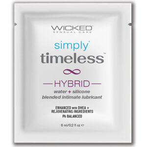 Wicked Sensual Care Simply Timeless Hybrid Water & Silicone Lubricant - .2 oz