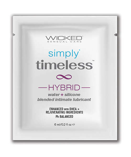 Wicked Sensual Care Simply Timeless Hybrid Water & Silicone Lubricant - .2 oz