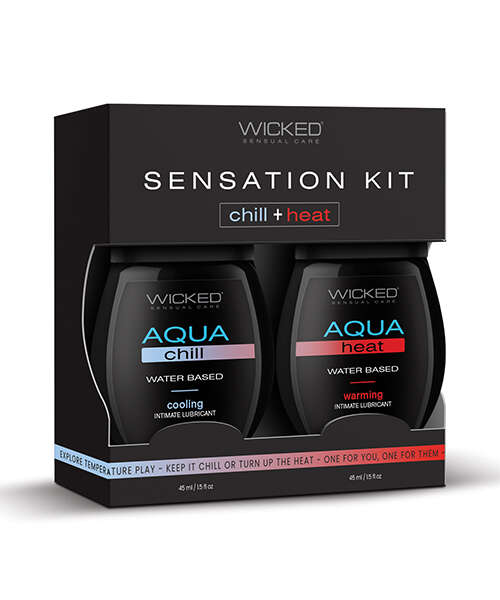 Wicked Sensual Care Sensation Kit Cooling and Warming Water Based Lubricants - 1.5 oz Bottles