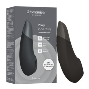 Womanizer Enhance 2 in 1 Pleasure Air & Vibrations - Black
