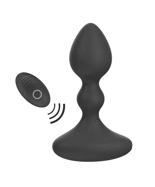 Pink Elephant Lil Rumble Rechargeable Vibe w/Remote - Black
