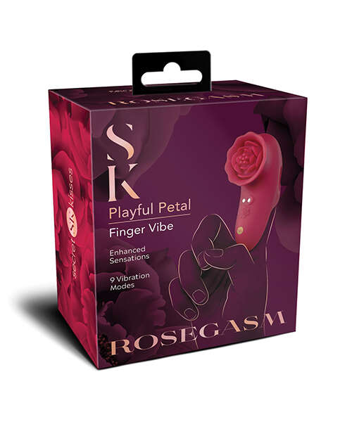 Secret Kisses Rosegasm Playful Petal Finger Vibe - Red