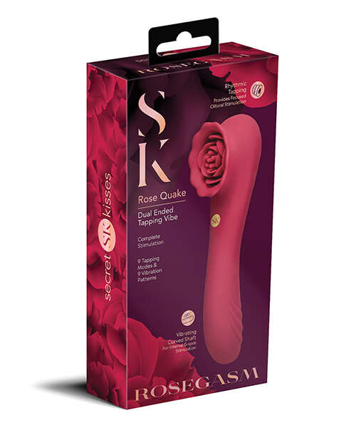 Secret Kisses Rosegasm Rose Quake Dual Ended Tapping Vibe