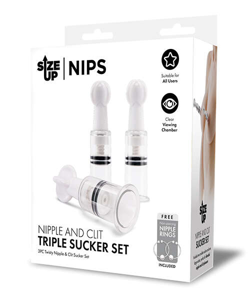 Size Up Nipple & Clit Triple Sucker Set