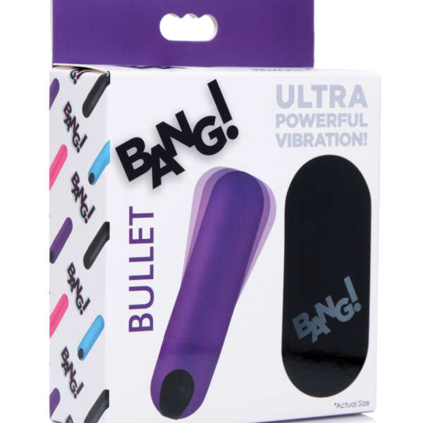 Bang! Vibrating Bullet w/Remote Control - Purple
