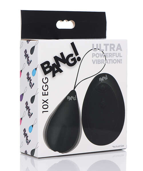 Bang! 10X Silicone Vibrating Egg - Black