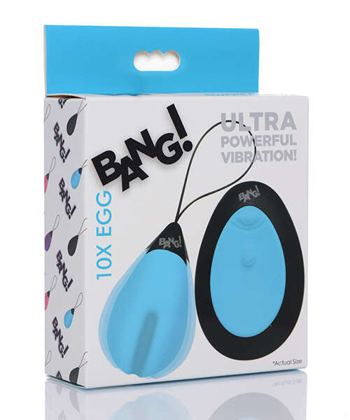 Bang! 10X Silicone Vibrating Egg - Blue