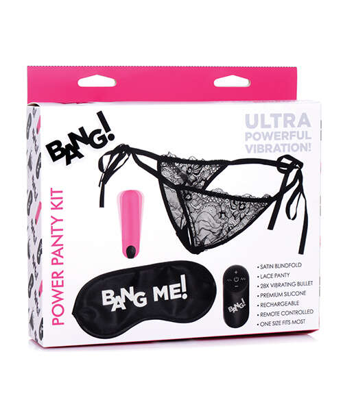 Bang! Power Panty & Blindfold Kit - Pink