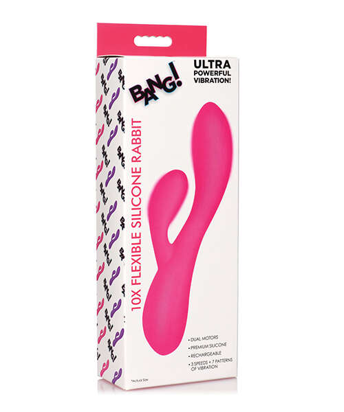 Bang! 10X Flexible Silicone Rabbit - Pink