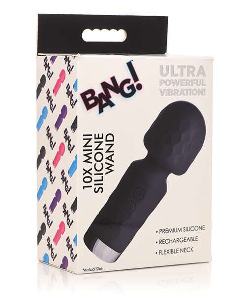 Bang! 10X Mini Silicone Wand - Black