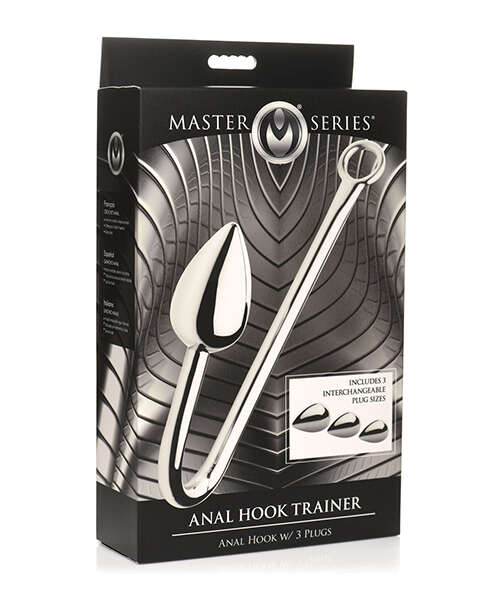 Master Series Anal Hook Trainer w/3 Plugs - Silver