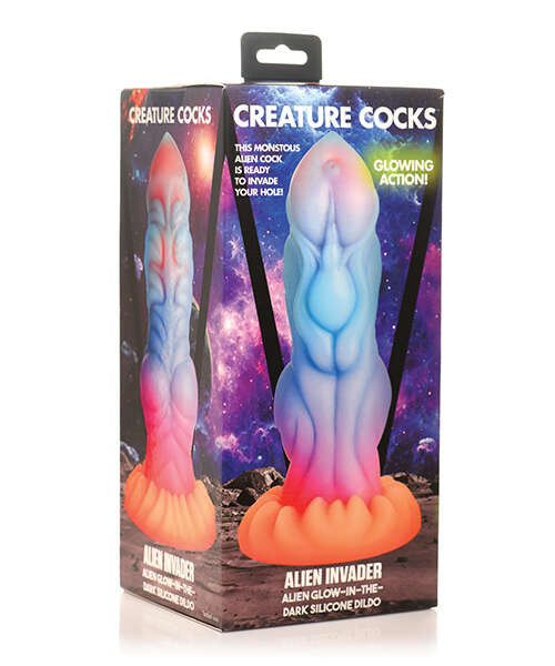 Creature Cocks Alien Invader Alien Glow-in-the-Dark Silicone Dildo
