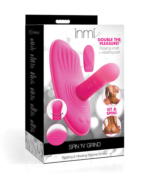 Inmi Spin N' Grind Rotating & Vibrating Silicone Grinder - Pink