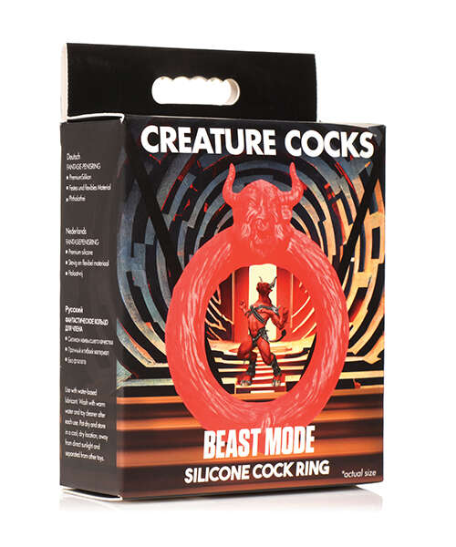 Creature Cocks Beast Mode Silicone Cock Ring - Red