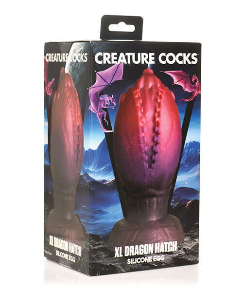 Creature Cocks Dragon Hatch Silicone Egg - XL Multi Color
