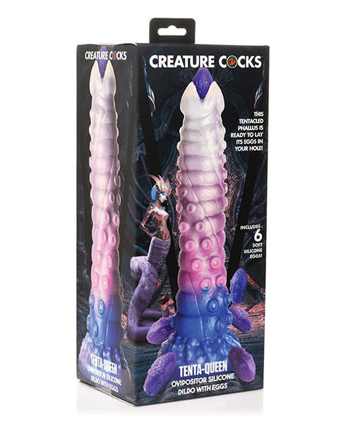 Creature Cocks Tenta-Queen Ovipositor Silicone Dildo w/Eggs - Multi Color
