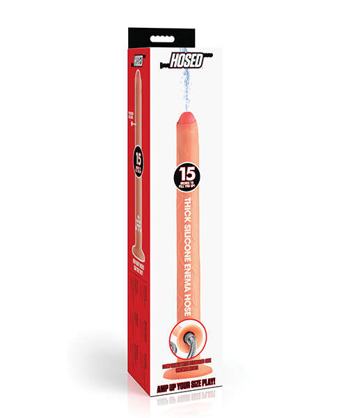Hosed Thick Silicone Enema Hose - 15" Long