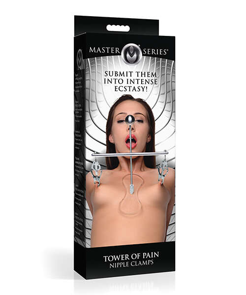 Master Series Tower of Pain Nipple Clamps - Silver