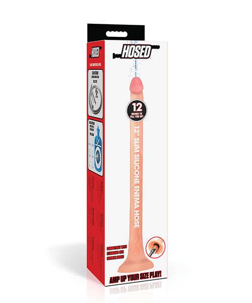Hosed Silicone Enema Hose - 12" Long