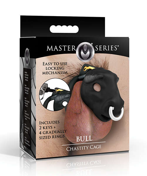 Master Series Bull Chastity Cage - Black