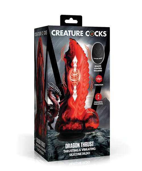 Creature Cocks Dragon Thrust Thrusting & Vibrating Silicone Dildo