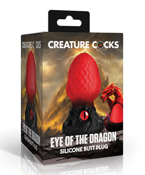 Creature Cocks - Eye of the Dragon Silicone Butt Plug - Red