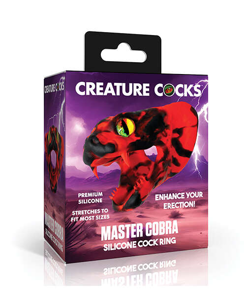Creature Cocks Master Cobra Silicone Cock Ring - Red