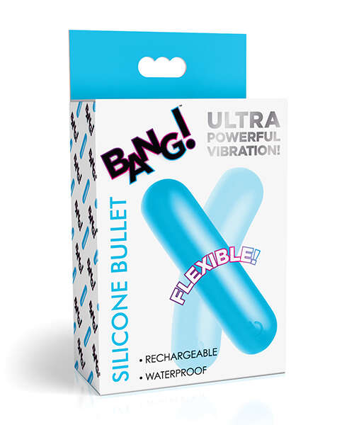 Bang! Flexible Silicone Bullet - Blue