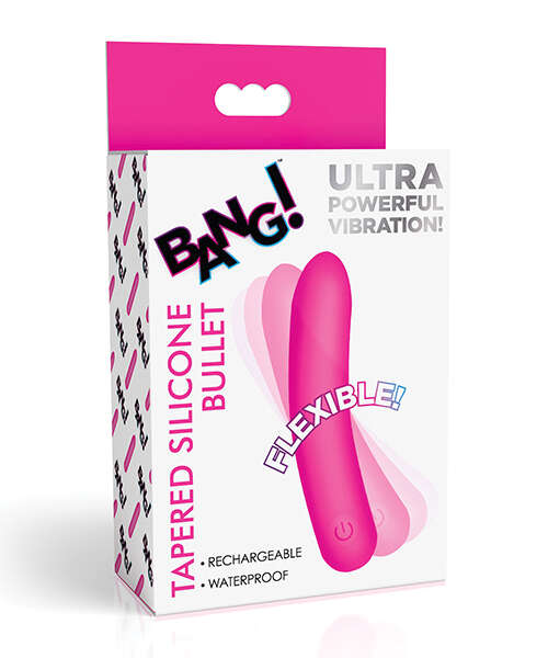 Bang! Tapered Flexible Silicone Bullet - Pink